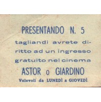 TAGLIANDO CINEMA ASTOR o GIARDINO ALBENGA - WALT DISNEY I RACCONTI DELLO  32-176