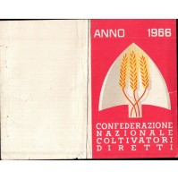 TESSERA CONFEDERAZIONE NAZIONALE COLTIVATORI DIRETTI 1966 CAPRAUNA CUNEO C9-261