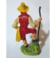 VECCHIA STATUINA DEL PRESEPE IN PLASTICA - CONTADINO CON BASTONE -  ANNI '70