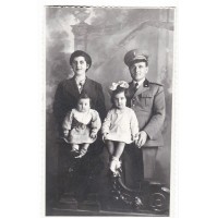 VERA FOTO FAMIGLIA CON MILITARE ARTIGLIERIA REGIO ESERCITO  9-191BS