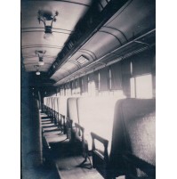 VERA FOTO REAL PHOTO 1920 INTERIOR TRAIN WAGON INTERNO TRENO VAGONE U.S.A. 12-88