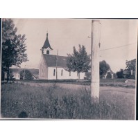 VERA FOTO REAL PHOTO 1920 NEW GLARUS, Wisconsin  U.S.A. CHURCH 12-163B