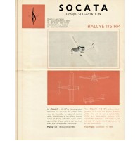 VOLANTINO PUBBLICITARIO - SOCATA GROUPE SUD-AVIATION RALLYE COMMODORE 115 HP