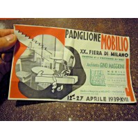 VOLANTINO PUBBLICITARIO XX FIERA DI MILANO 1939 - MOBILI GINO MAGGIONI - VAREDO