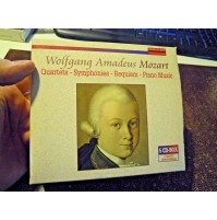 WOLFGANG AMADEUS MOZART 5 CD BOX - QUARTETS - SYMPHONIES - REQUIEM - PIANO MUSIC