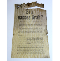 WWI “ Ein Nasses GraB ” Interessante volantino di propaganda Alleato - 1 G.M.